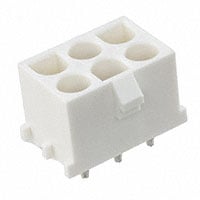 連接器排針座 通孔式 6 位置 0.250" (6.35mm)