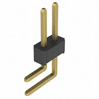 Connector Header Through Hole, Right Angle 2 position 0.100" (2.54mm)