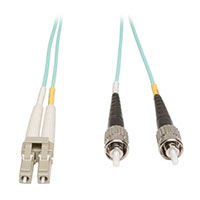 Cable Fiber Optic LC Duplex To ST (2) 50/125 6.6' (2.0m)