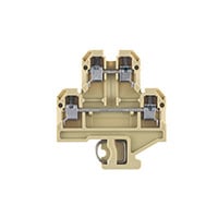 Terminal Block Connector 4 Position Feed Through Beige 12-26 AWG