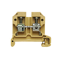 Terminal Block Connector 2 Position Feed Through Yellow 8-22 AWG