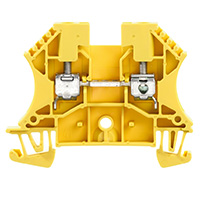 Terminal Block Connector 2 Position Feed Through Yellow 10-26 AWG