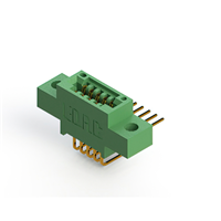 10 Position Female Connector Non Specified - Dual Edge Gold 0.100" (2.54mm) Green