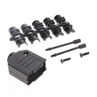 9 位置 两件后壳 连接器 黑色 180° 屏蔽