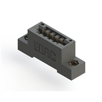 5 Position Female Connector Non Specified - Single Edge Gold 0.125" (3.18mm) Black