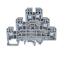 Conector de bloque de terminales 6 Posicións Pasante Gris 12-22 AWG