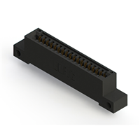 18 Position Female Connector Non Specified - Single Edge Gold 0.100" (2.54mm) Black