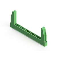 44 Position Femelle Connecteur Non spécifié - double bord Or 0,156 po (3,96mm) Vert