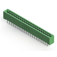 40 positionen Buchse Steckverbinder Nicht angegeben - Doppelkante Zinn 0,156" (3,96mm) Grün