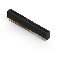 76 positionen Buchse Steckverbinder Nicht angegeben - Doppelkante Gold 0,100" (2,54mm) Schwarz