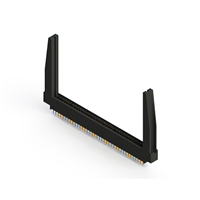 76 Position Female Connector Non Specified - Dual Edge Gold 0.125" (3.18mm) Black