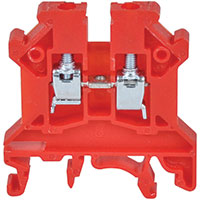 Conector de bloque de terminales 2 Posicións Pasante Rojo 10-22 AWG