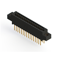 32 Position Female Connector Non Specified - Dual Edge Gold 0.125" (3.18mm) Black