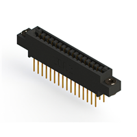 32 Position Female Connector Non Specified - Dual Edge Gold 0.125" (3.18mm) Black