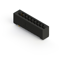 16 Position Femelle Connecteur Non spécifié - double bord Or 0,156 po (3,96mm) Noir