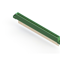 54 Position Female Connector Non Specified - Single Edge Gold 0.100" (2.54mm) Green