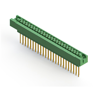 47 posizione Femmina Connettori Non specificato - Doppio bordo Oro 0,200" (5,08mm) Verde