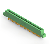 50 Position Female Connector Non Specified - Dual Edge Gold 0.156" (3.96mm) Green