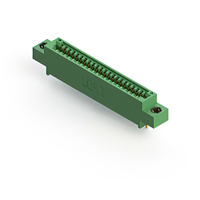 22 Position Femelle Connecteur Non spécifié, bord unique Or 0,100 po (2,54mm) Vert