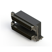 37, 37 Position D-Sub - Stacked Plug, Male Pins Connector