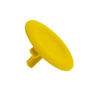 Round Pushbutton Switch Cap Yellow Snap Fit
