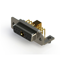 11 (10 + 1 Koax) Positionen, D-Sub, kombo , Buchse, Flanschdose Steckverbinder