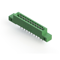 20 Position Female Connector Non Specified - Dual Edge Tin 0.156" (3.96mm) Green