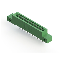 10 Position Female Connector Non Specified - Single Edge Tin 0.156" (3.96mm) Green