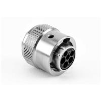 6 Position Circular Connector Plug Housing Free Hanging (In-Line) Coupling Nut