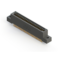 44 位置 母头 连接器 非指定 - 双边 镀金 0.100"（2.54mm） 黑色