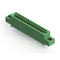 19 positionen Buchse Steckverbinder Nicht angegeben - Einzelkante Gold 0,100" (2,54mm) Grün