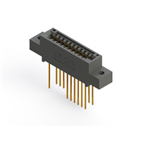 22 positionen Buchse Steckverbinder Nicht angegeben - Doppelkante Gold 0,100" (2,54mm) Schwarz