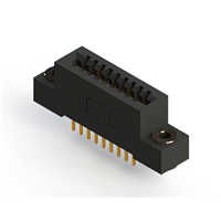 18 Position Female Connector Non Specified - Dual Edge Gold 0.100" (2.54mm) Black