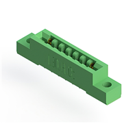 14 Position Femelle Connecteur Non spécifié - double bord Or 0,156 po (3,96mm) Vert