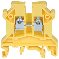 Conector de bloque de terminales 2 Posicións Pasante Amarillo 10-22 AWG