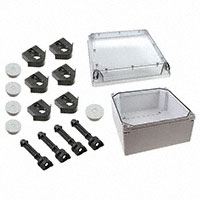Caja Plástico, policarbonato Gris, tapa/puerta transparente Cubierta incluida, manual X 7.100" (180.34mm)