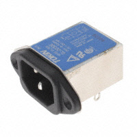 Power Entry Connector Receptacle, Male Blades IEC 320-C14 Panel Mount, Flange, Right Angle