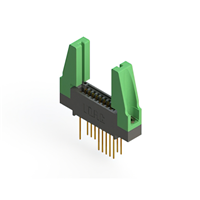 20 Position Female Connector Non Specified - Dual Edge Gold 0.100" (2.54mm) Black