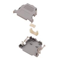 15 Position Two Piece Backshell Connector Gray 180° Unshielded