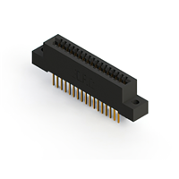 34 Position Female Connector Non Specified - Dual Edge Gold 0.100" (2.54mm) Black