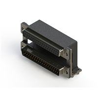 37, 37 Position D-Sub - Stacked Receptacle, Female Socket ; Plug, Male Pins Connector