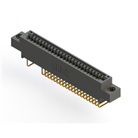 25 Position Female Connector Non Specified - Single Edge Gold 0.100" (2.54mm) Black