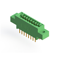 16 Position Femelle Connecteur Non spécifié - double bord Or 0,125po (3,18mm) Vert