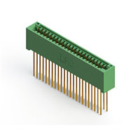 46 Position Female Connector Non Specified - Dual Edge Gold 0.100" (2.54mm) Green