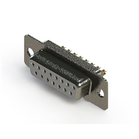 15 Position D-Sub Receptacle, Female Sockets Connector