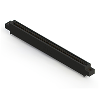 38 Position Female Connector Non Specified - Single Edge Gold 0.125" (3.18mm) Black