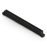 43 Position Female Connector Non Specified - Single Edge Gold 0.125" (3.18mm) Black