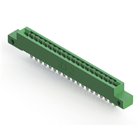 19 Position Female Connector Non Specified - Single Edge Tin 0.156" (3.96mm) Green