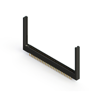 54 Position Female Connector Non Specified - Dual Edge Gold 0.156" (3.96mm) Black