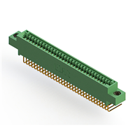 32 Position Female Connector Non Specified - Single Edge Gold 0.100" (2.54mm) Green